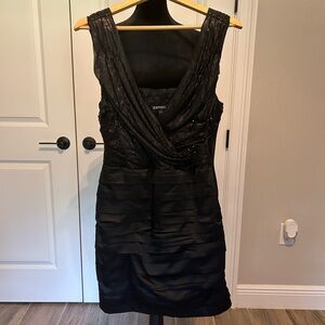 Express Black Backless Dress